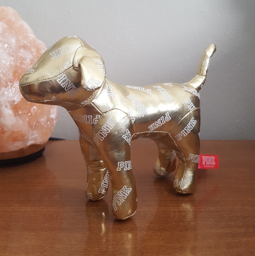 Victoria's Secret PINK Gold Dog Plush